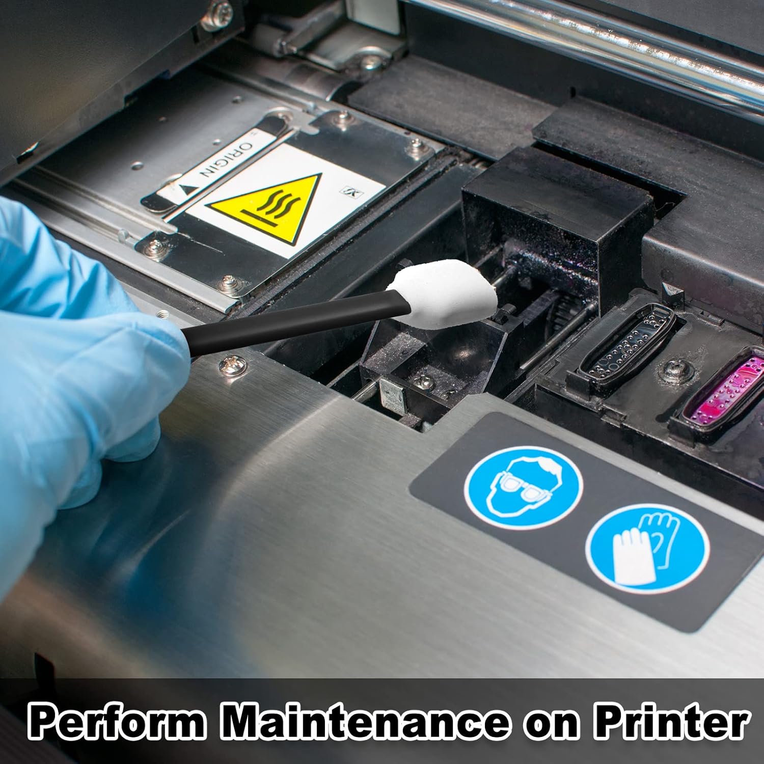 Cleaning Swabs 5.1 Inch, Foam Tips Sponge Sticks for Printer