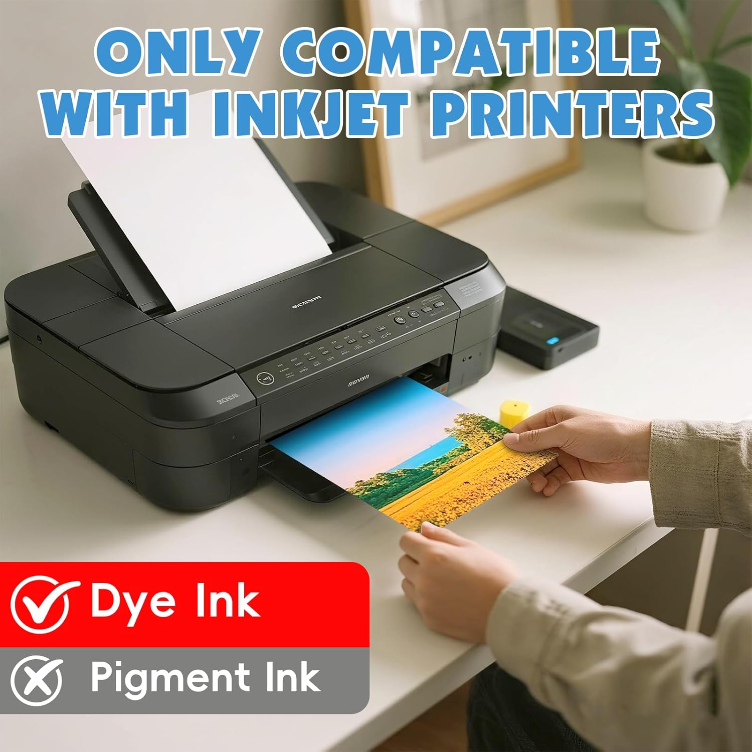 8.5in x 11in Inkjet Photo Printer Paper, Picture Paper for Photos