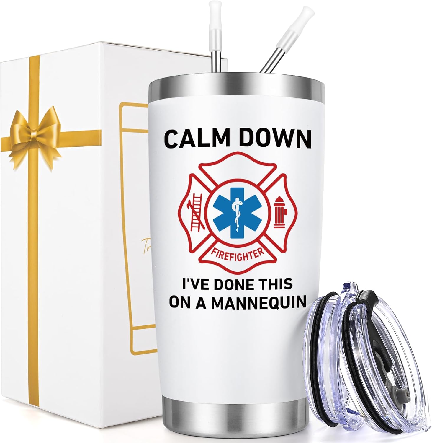 Calm Down I've Done This On A Mannequin 20oz Tumbler Paramedic Gift