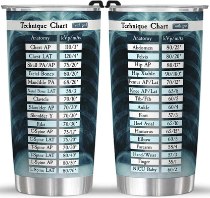 Radiologist Rad Tech 20 Oz Tumbler Metal,Mug Cupradiology Tech Gifts Xray Technique
