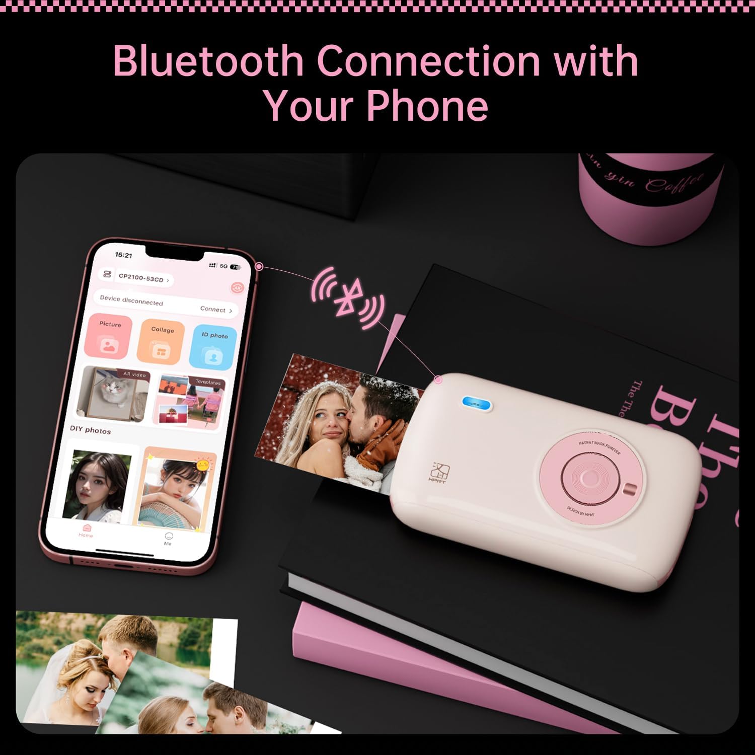 HPRT CP2100 Portable 2 * 3 Instant Photo Printer for iPhone Android