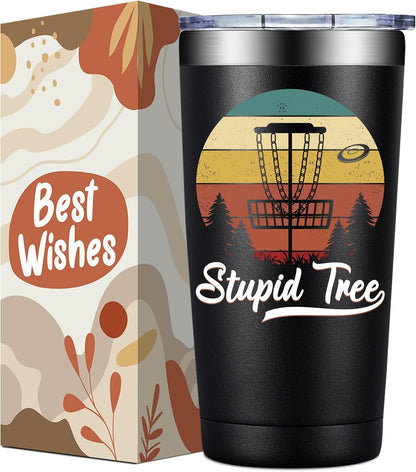 Usmc Anniversary Christmas Gift For Men 20oz Tumbler Coffee Cup Mug Disc Golf Player Black