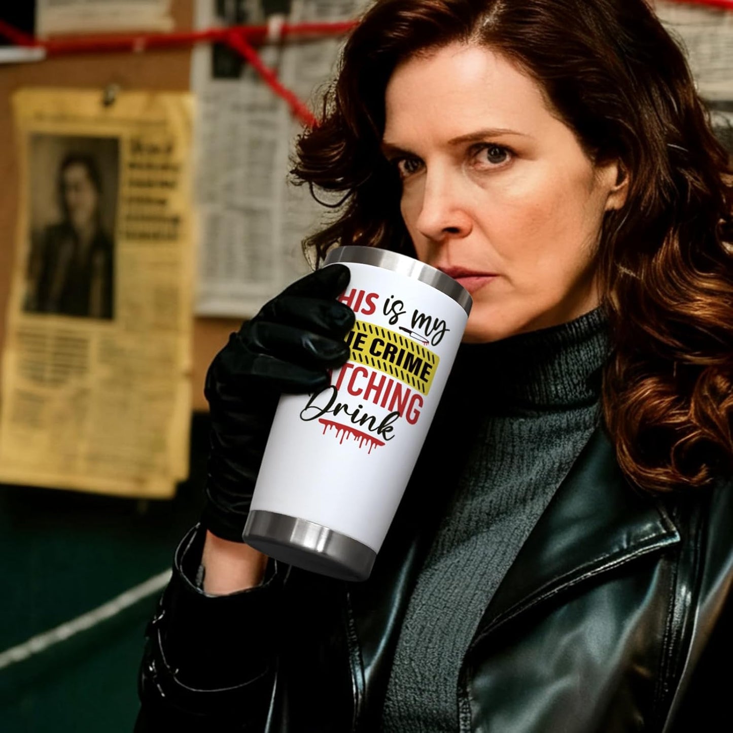 This is My TRUE CRIME Watching Drink 20oz Insulated Tumbler Mug Gift