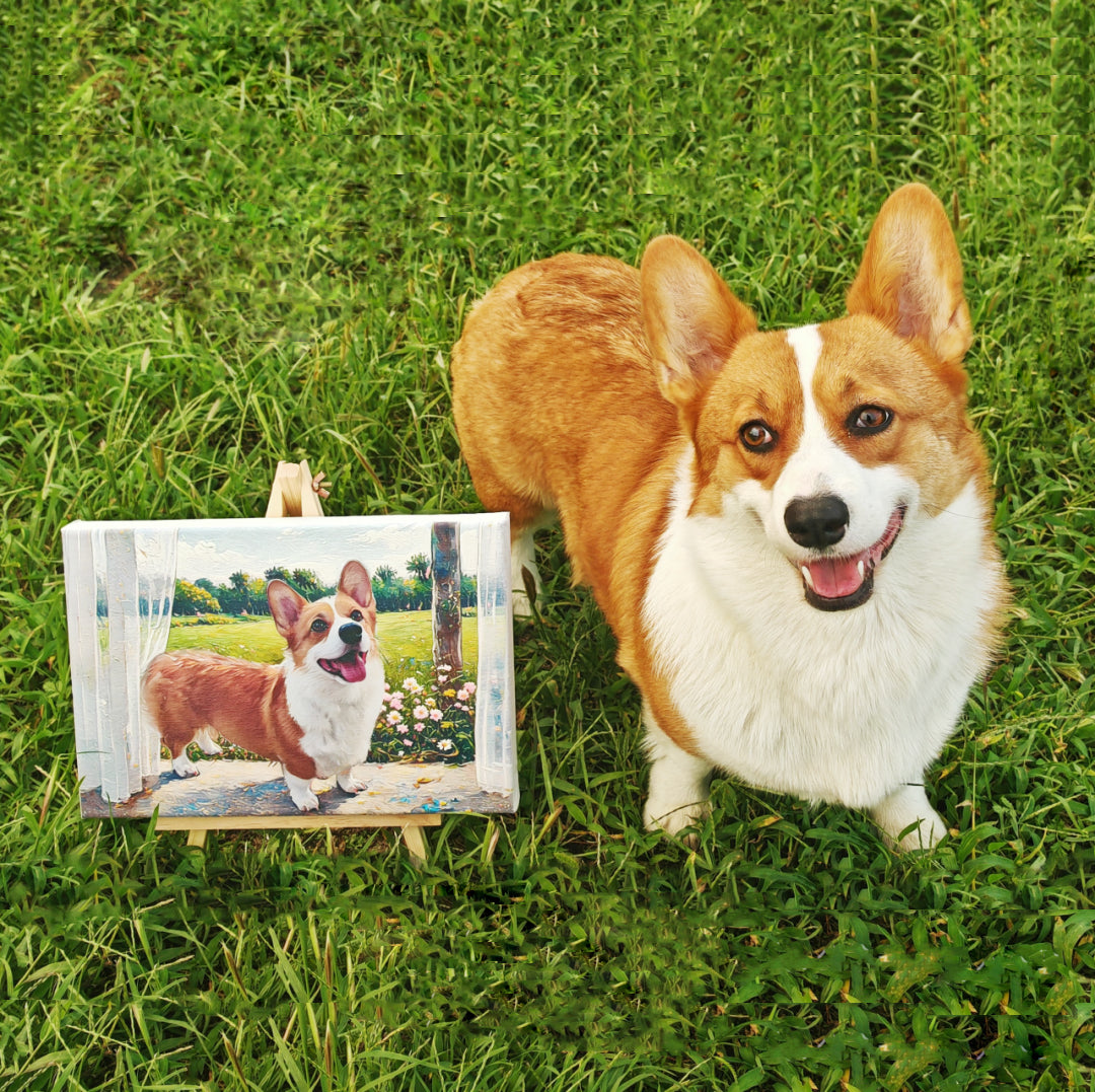 Personalized Dog Portrait Oil Painting Pet Funny Dog Birthday Gifts