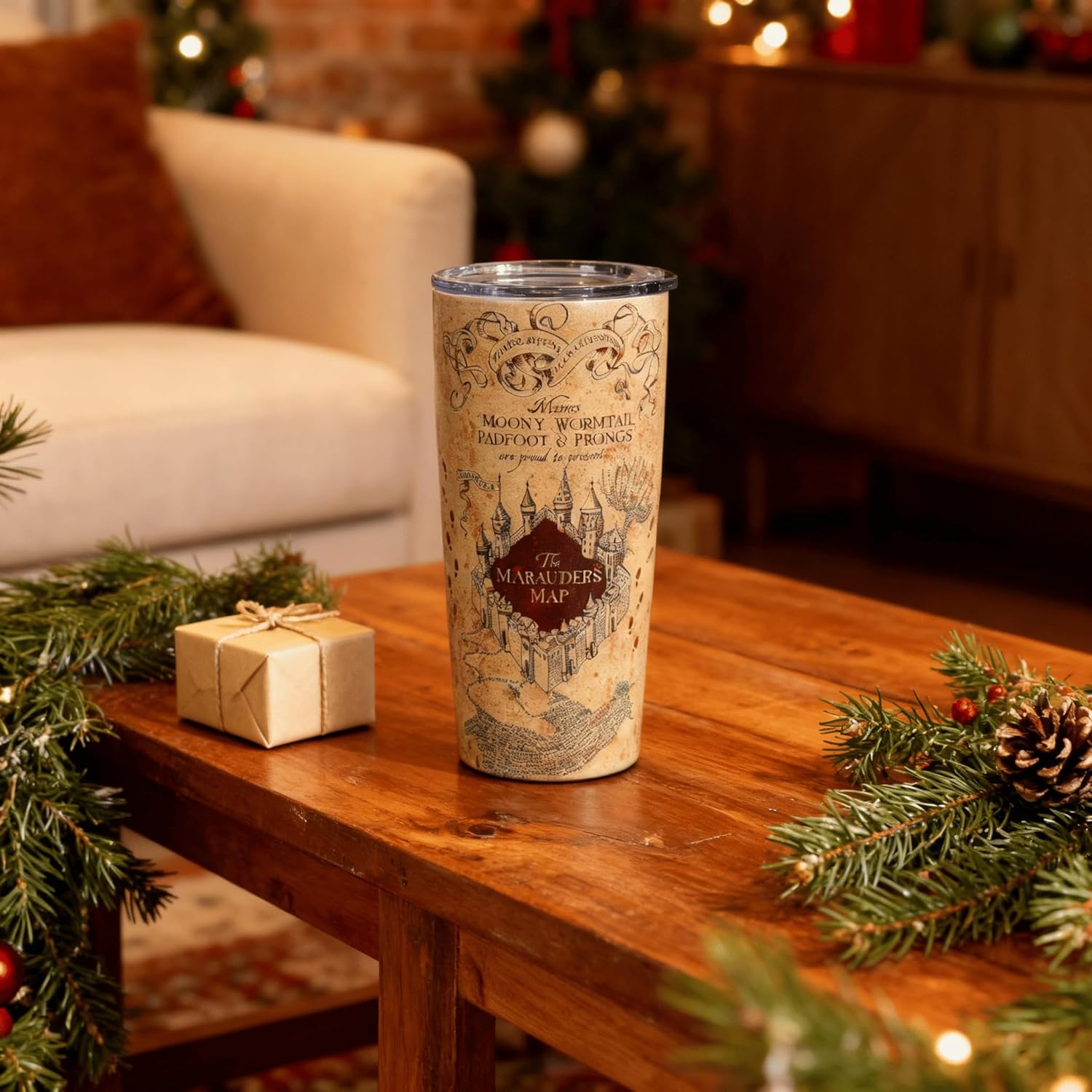 Wizard Magic Map 20 oz Stainless Steel Tumbler Travel Mug Cup Gift