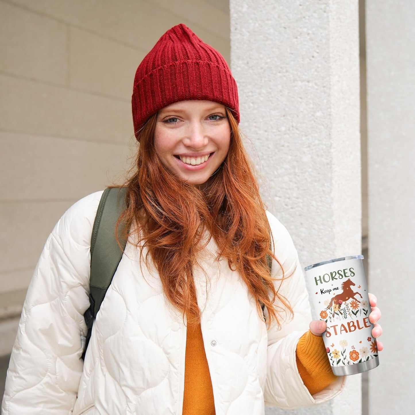 Just A Girl Who Loves Horses Mug 20 Oz Stainless Steel Tumbler Gift
