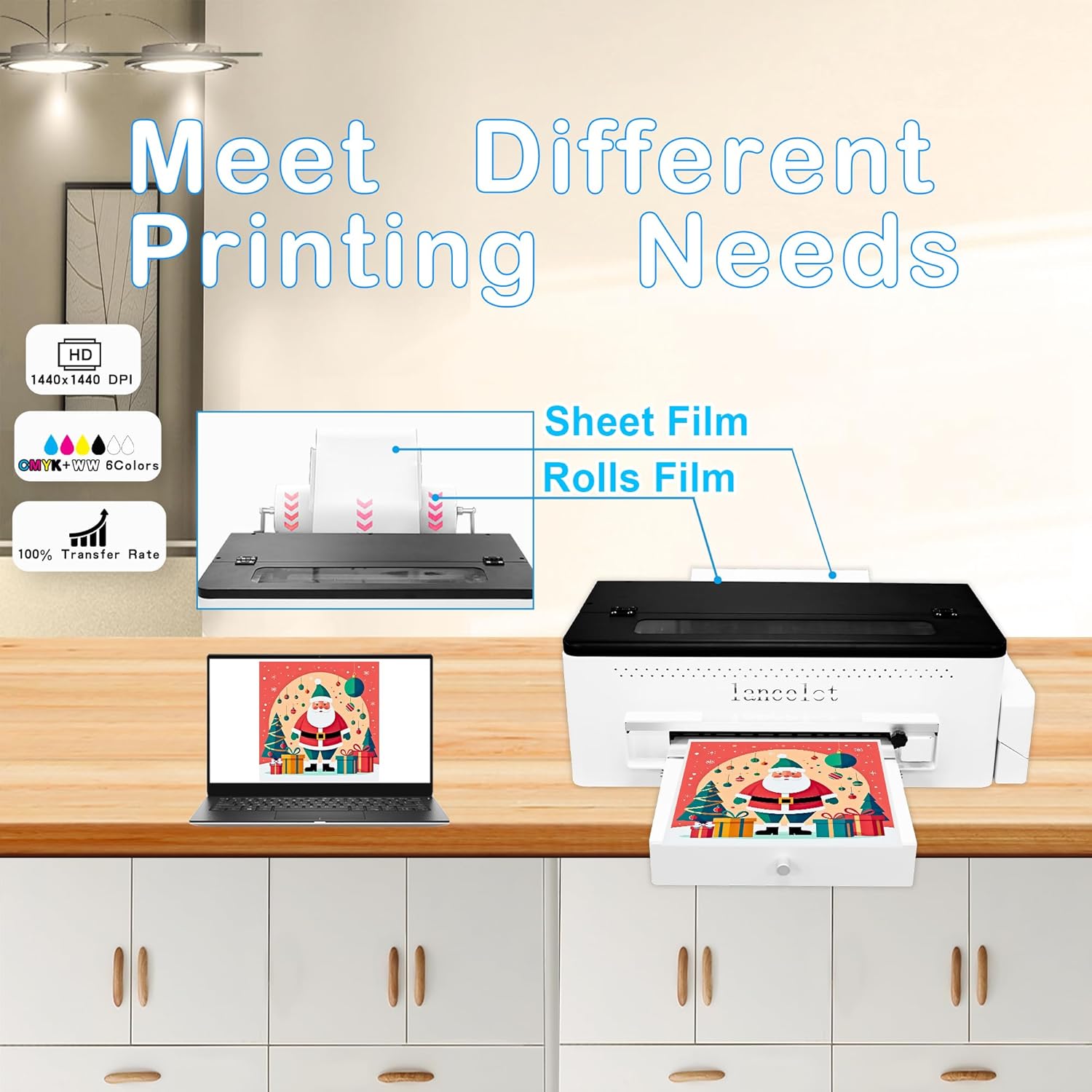 Lancelot A3 L1800 DTF Printer Bundle Printer+Oven+Laptop+consumable - Colorsprinter