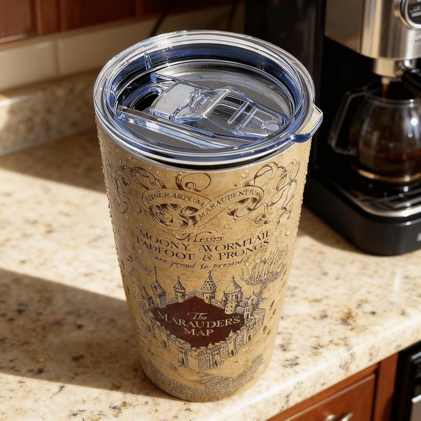 Wizard Magic Map 20 oz Stainless Steel Tumbler Travel Mug Cup Gift