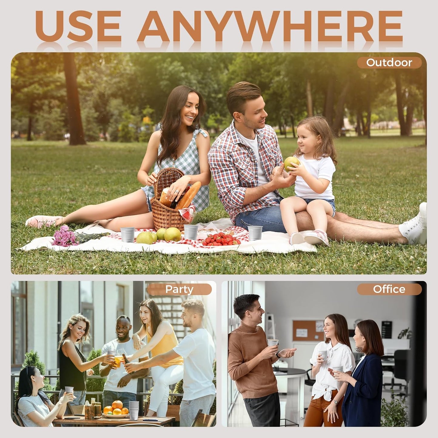 Custom Wholesale Blank Ball Aluminum Cups 16 oz Recyclable Party Cups