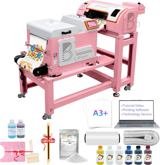 Pink XP600  DTF Printer Bundle with Shaking Dryer Machine