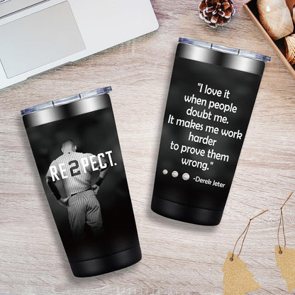 Birgilt Derek New York Jeter Baseball Tumbler Tea Travel Mug Cup Gifts