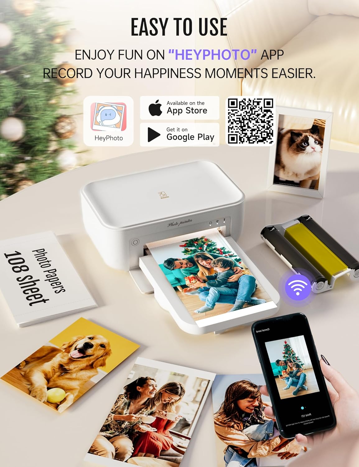 iDPRT 4x6 Mini Mobile Instant Photo Printer For Iphone & Android