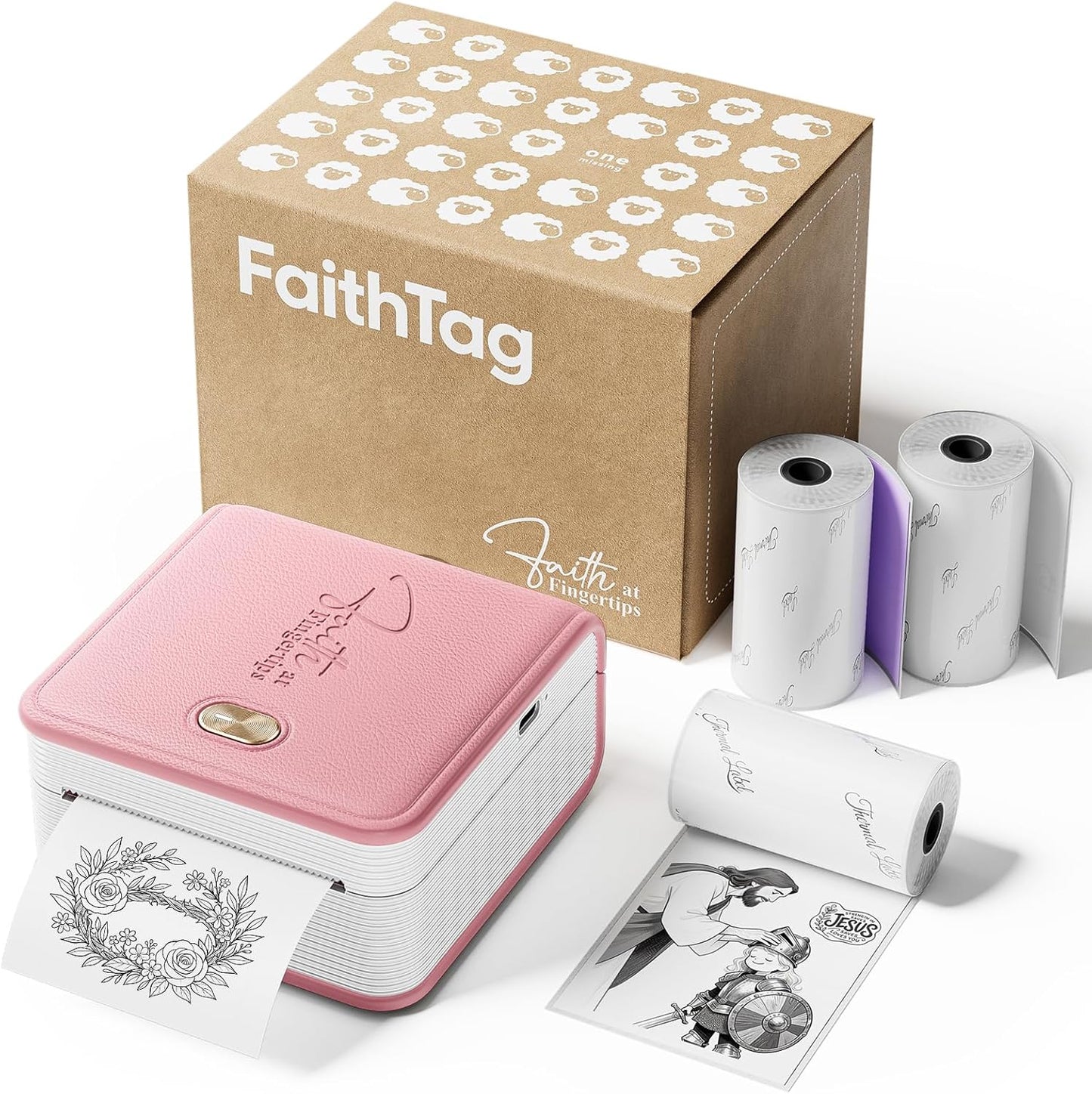 Bible Study Journaling Sticker Mini Printer Christian Gifts For Women Pink