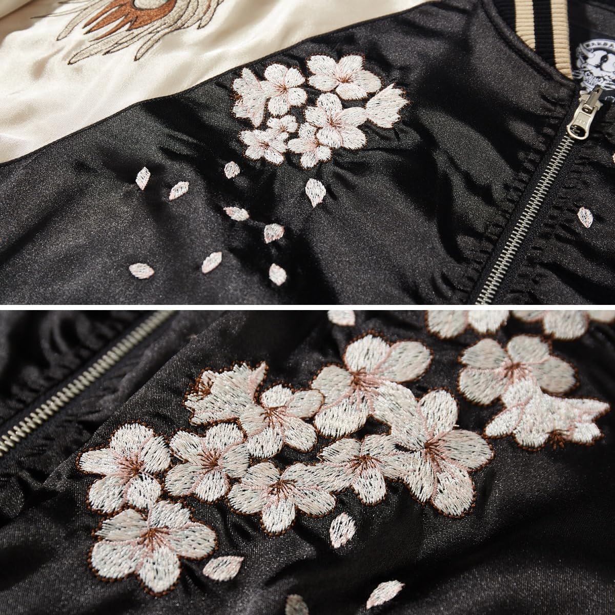 Phoenix Embroidery Men's Bomber Jacket Streetwear Windbreaker Coat