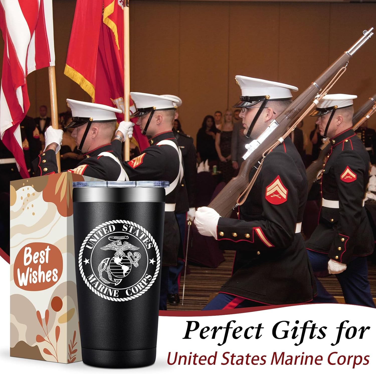 Usmc Anniversary Christmas Gift For Men 20oz Tumbler Coffee Cup Mug