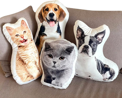 Personalized Custom Photo Dog Cat Into Pillow Shape Throw - Colorsprinter