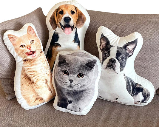 Personalized Custom Photo Dog Cat Into Pillow Shape Throw - Colorsprinter