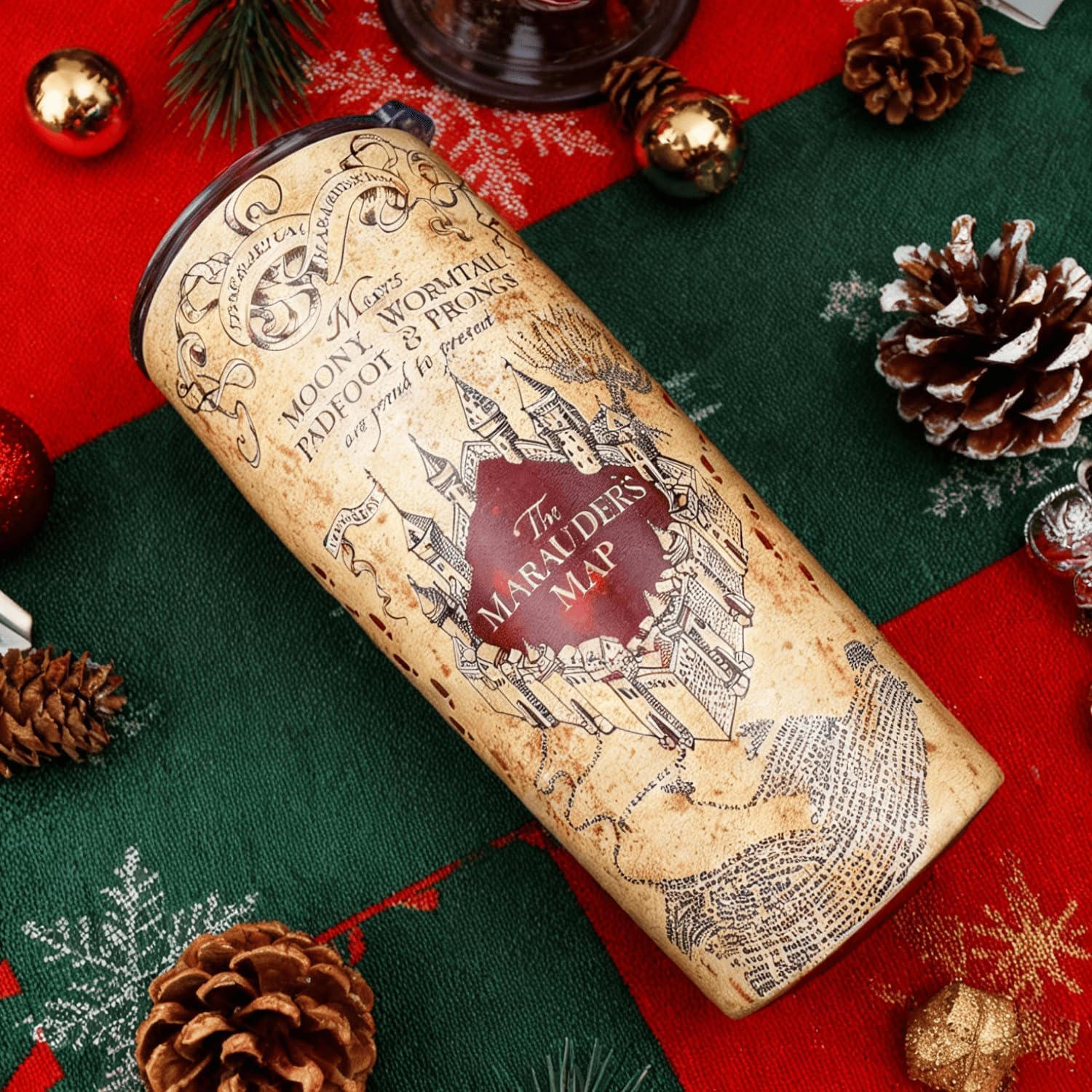 Wizard Magic Map 20 oz Stainless Steel Tumbler Travel Mug Cup Gift