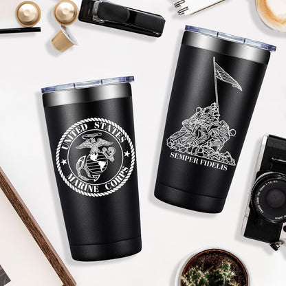 Usmc Anniversary Christmas Gift For Men 20oz Tumbler Coffee Cup Mug