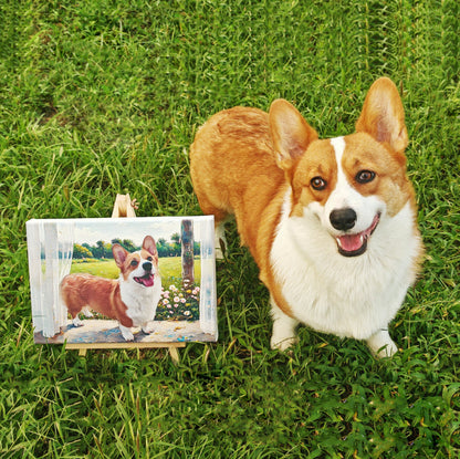 Personalized Dog Portrait Oil Painting Funny Pet Loss Sympathy Gifts