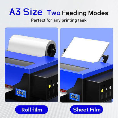 A3 DTF Printer Bundle L1800 Desktop T Shirt Oven Press Machine Kit
