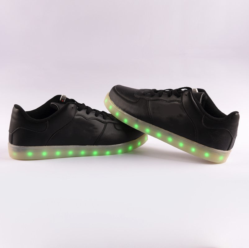 Blank Unisex Kid Light Up Sneakers USB Charging Luminous LED Shoes