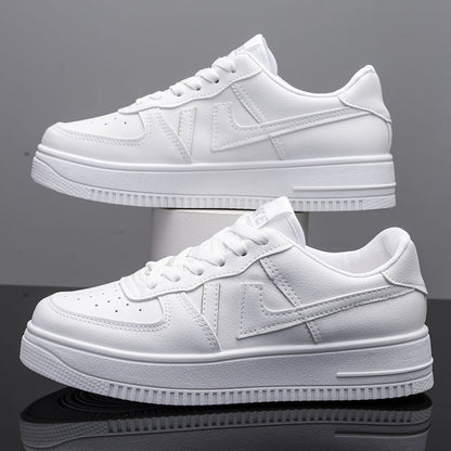 Blank White Leather Low Top Sneakers Custom Basketball Shoes Unisex