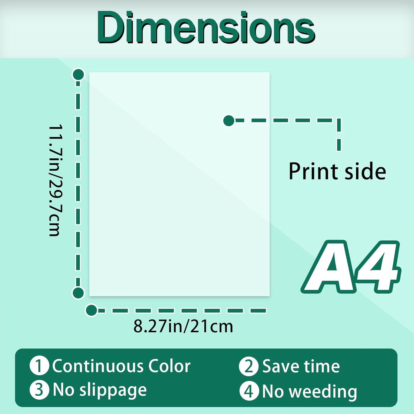A4 Matte PET DTF Film 50/100 Sheets for T-Shirt & Textile Prints - Colorsprinter