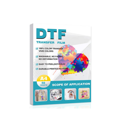 A4 Matte PET DTF Film 50/100 Sheets for T-Shirt & Textile Prints - Colorsprinter