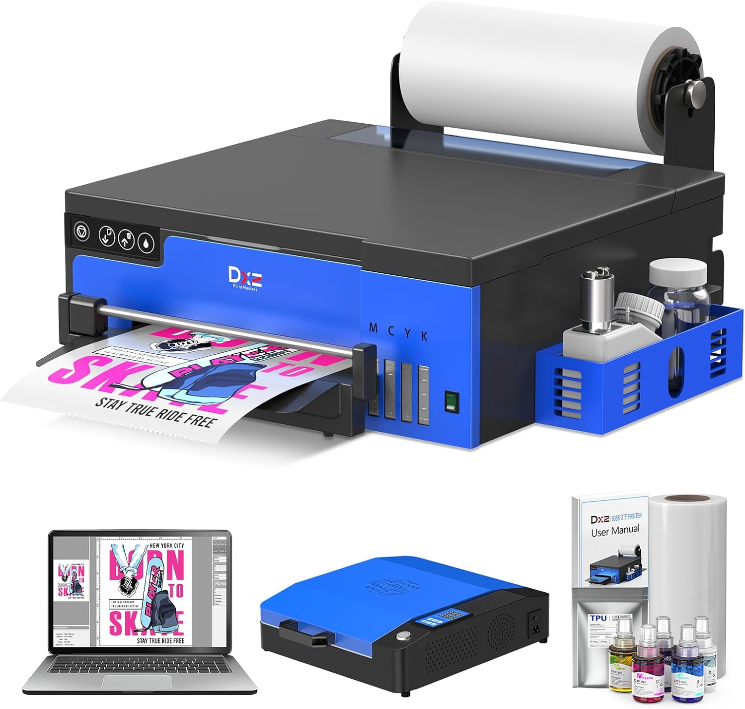 DXZ XP600 A4 DTF Printer Bundles with DTF Laptop Oven