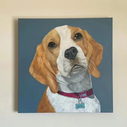 Personalized Dog Portrait Oil Painting Funny Canvas Photo Gifts