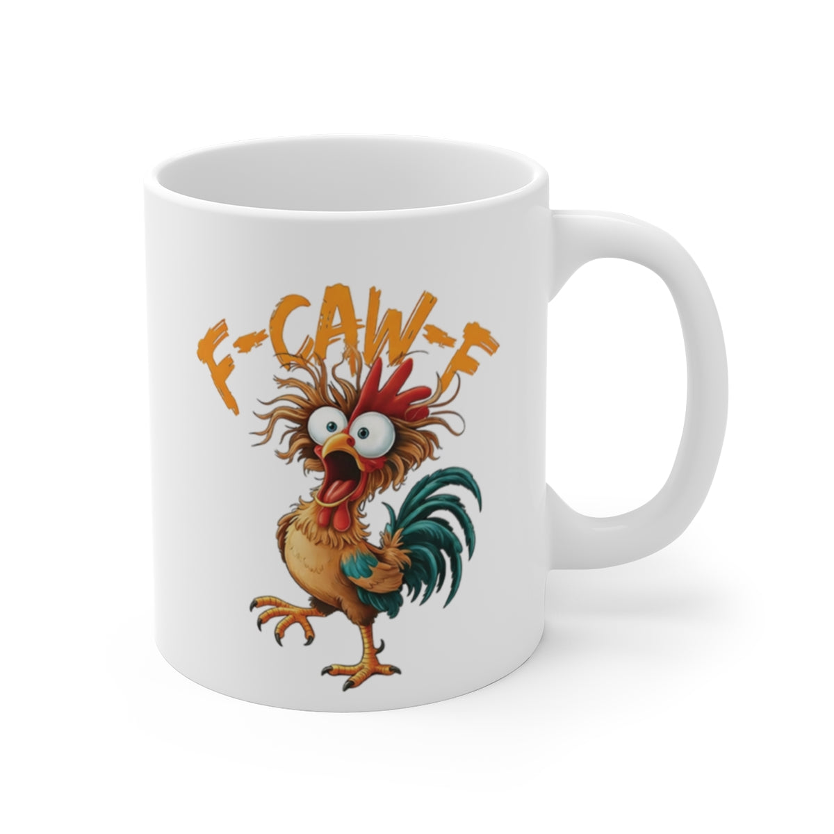 11oz F-Caw-F Funny Coffee Mug Tea Cup Gag Gifts for Men Women