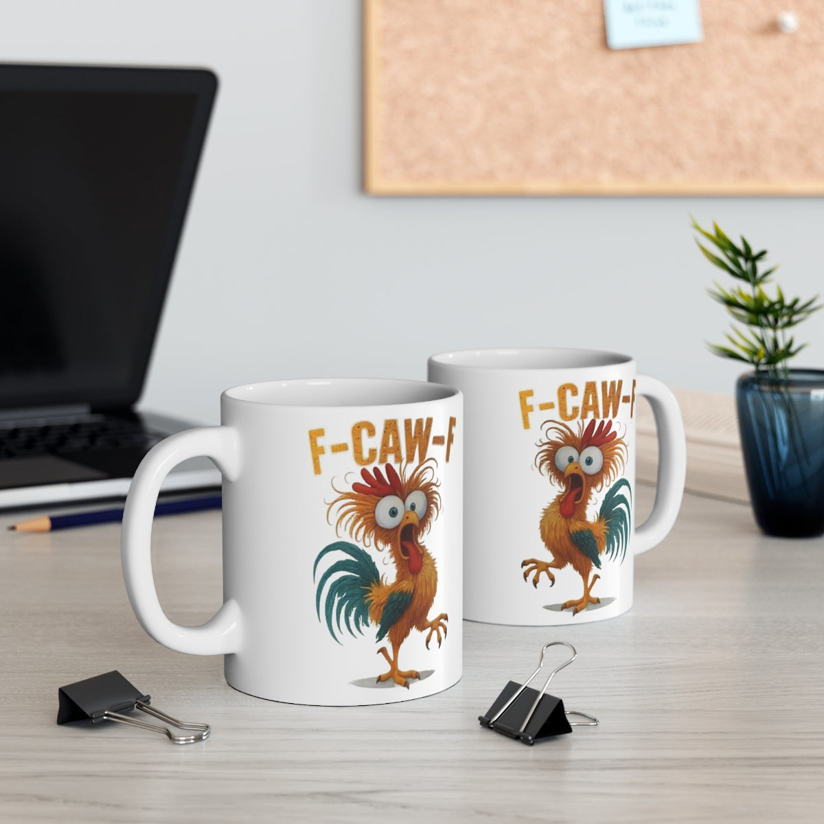 11oz Funny F-Caw-F Coffee Cup Mug Gifts for Men Women