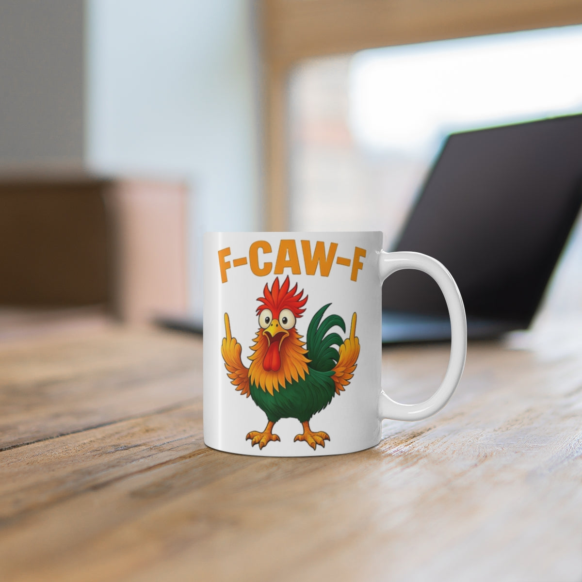 11oz Funny F-Caw-F Chicken FCAWF Mug Fun Tea Cup Gift