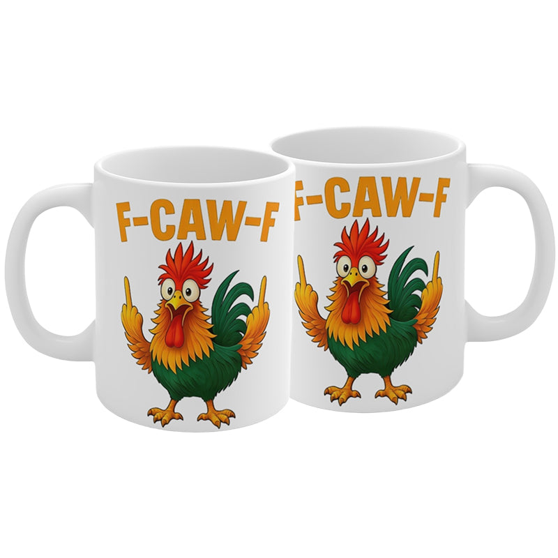 11oz Funny F-Caw-F Chicken FCAWF Mug Fun Tea Cup Gift