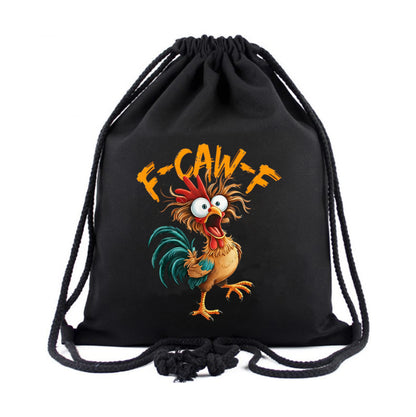F Caw F Drawstring Bag Gym Bag BackPack Fcawf Funny Gift