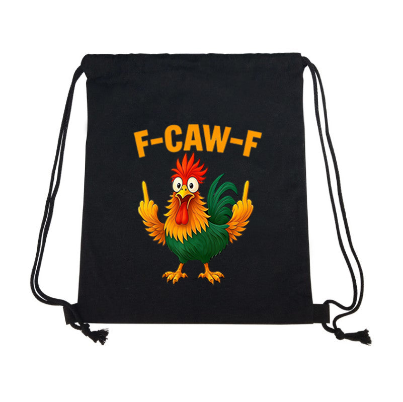 F Caw F Drawstring Backpack Yoga Bag Funny Gifts