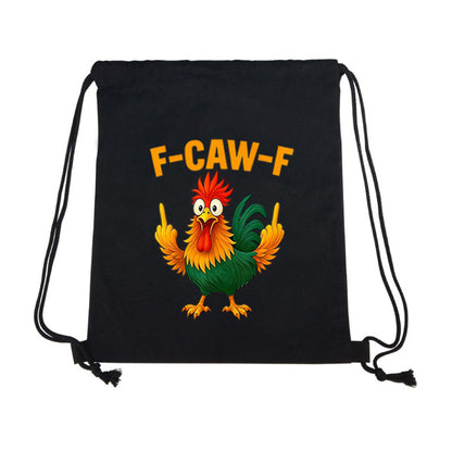 F Caw F Drawstring Backpack Yoga Bag Funny Gifts