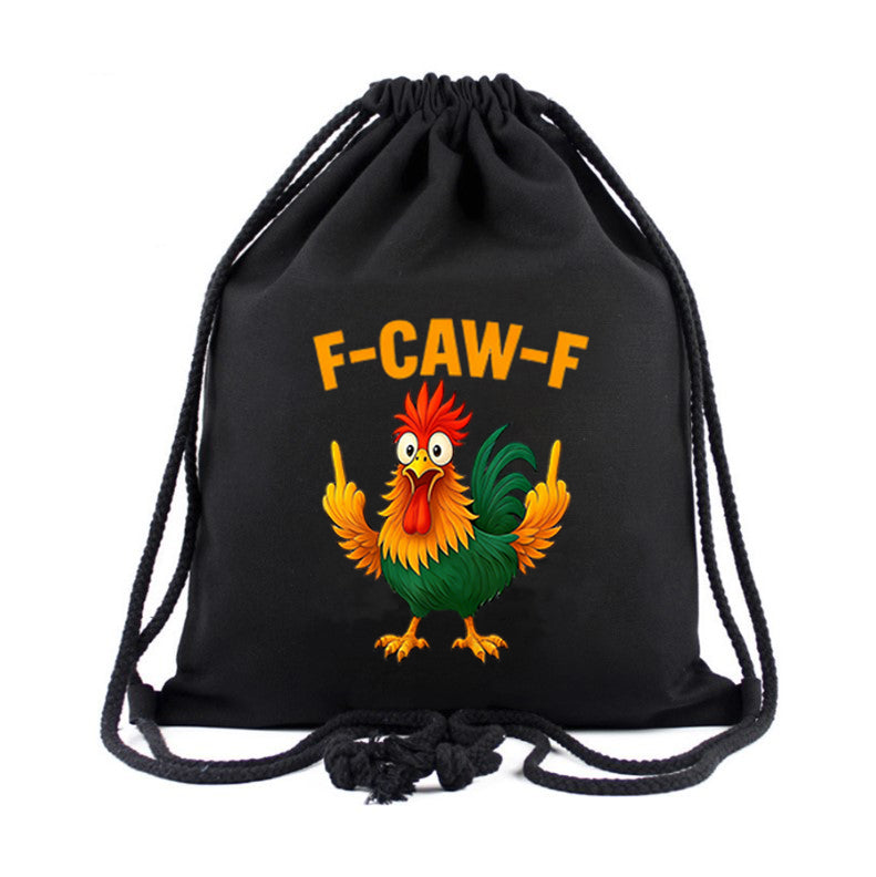F Caw F Drawstring Backpack Yoga Bag Funny Gifts