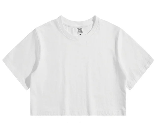 Custom Logo Women Cotton Wholesale Blank Top Tee Shirts T-Shirts White