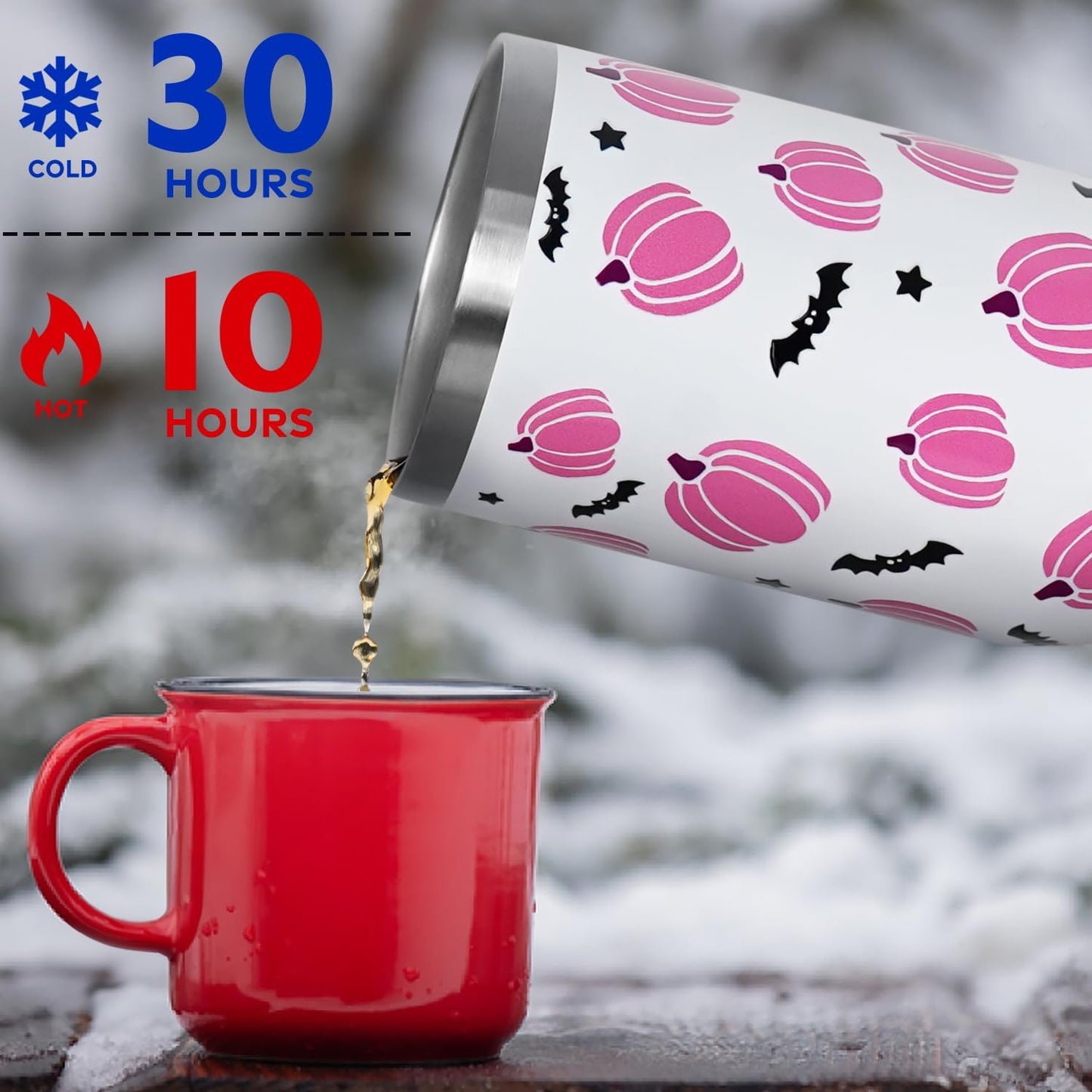 Halloween 30 Oz Stainless Steel Tumbler Steel Coffee Cup Mug Gift