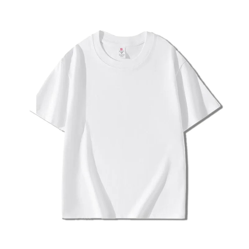Blank Custom Cotton 220gsm Men Tshirts For Women White