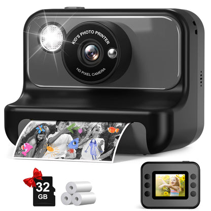 2.4 Inch Instant Print Camera For Kids Mini Camera Toy Gifts black