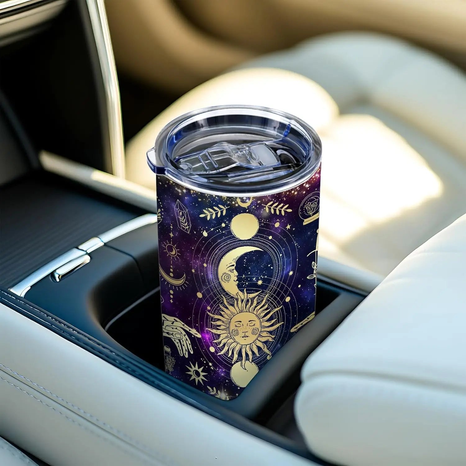 Stars And Moon Travel Mugs 20oz Coffee Tumbler Gag Gifts For Women