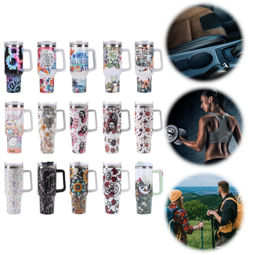 40 Oz Iced Coffee Cup Stainless Steel Vacuum Tumbler Gift