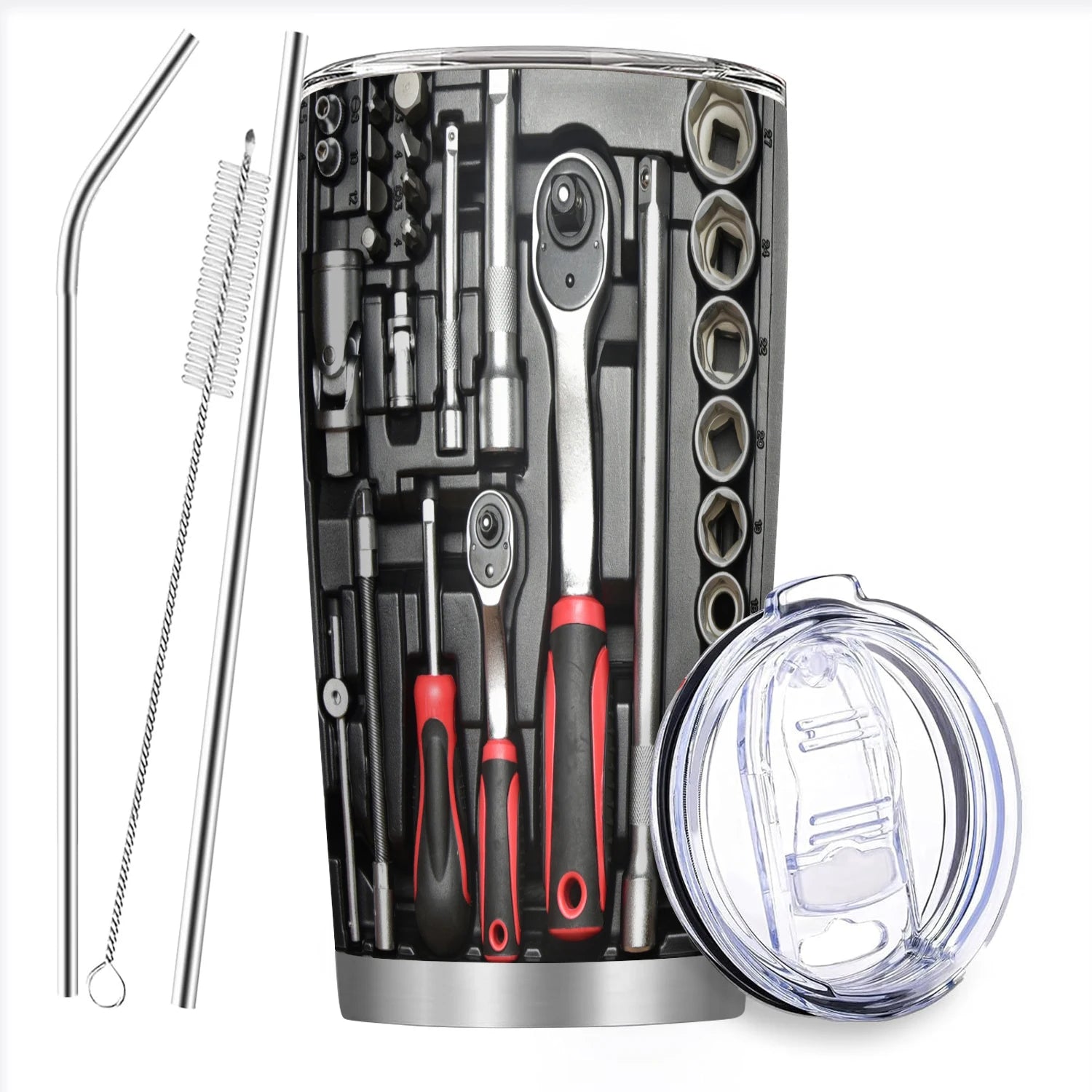 20oz Stainless Steel Insulated Tumbler Coffee Travel Mug Mechanic Gift