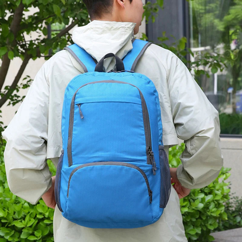 Blank Custom Waterproof Outdoor Lightweight Foldable Hiking Backpack