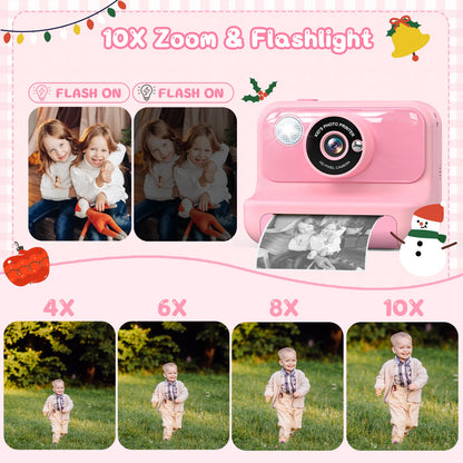 2.4 Inch Instant Print Camera For Kids Mini Camera Toy Gifts