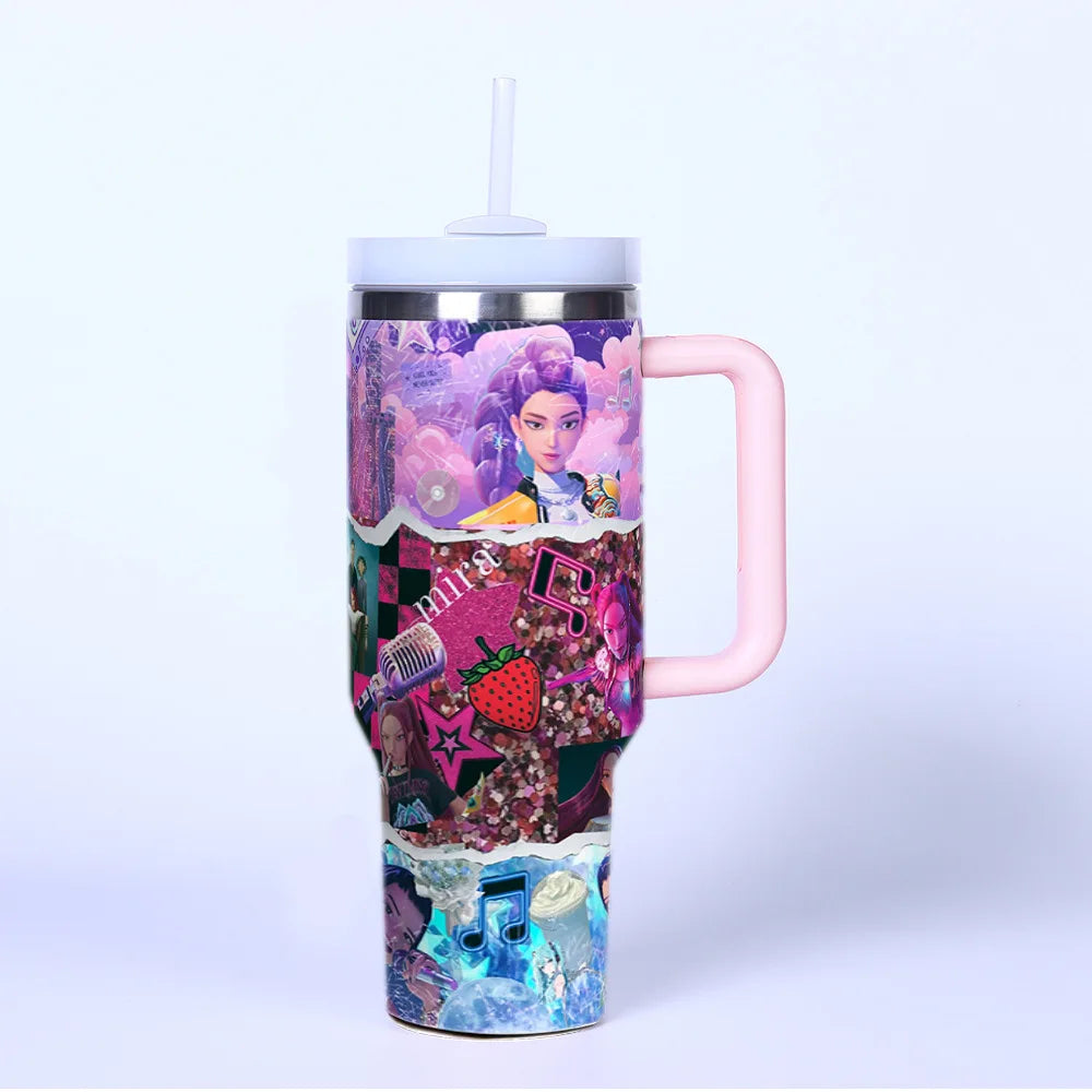 K-Pop Hunter 40oz Tumbler Stainless Steel Insulated Mug Gift 40oz