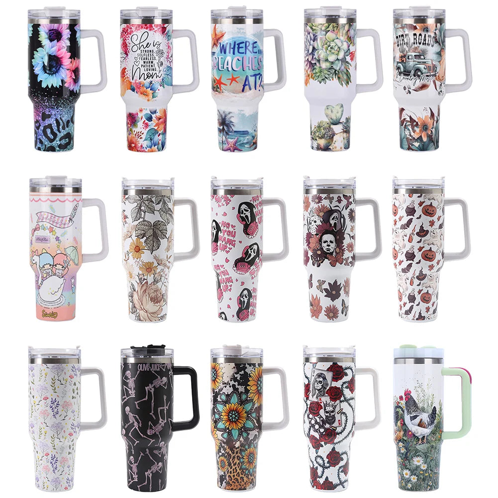 40 Oz Iced Coffee Cup Stainless Steel Vacuum Tumbler Gift